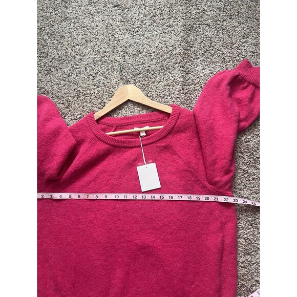 NWT Lauren Conrad Pink Women's Fuchsia Knit Super soft Sweater Size Large - Picture 4 of 6